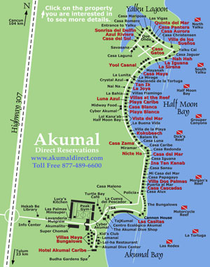 Akumal Map 